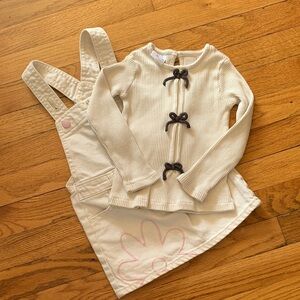 Zara Cream and Black Kids Matching Set(Zara and Old Navy),size 2T